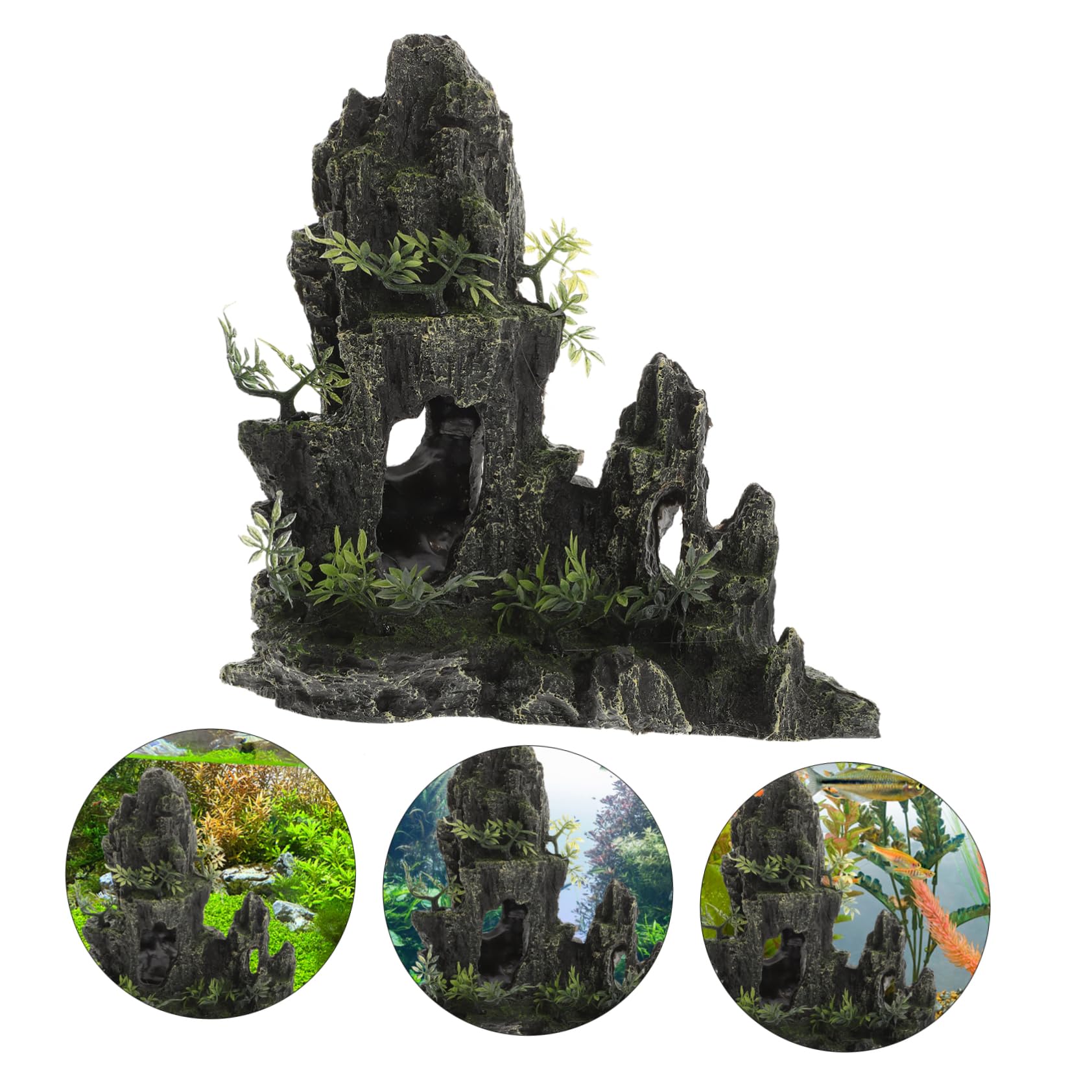 POPETPOP Estatua Decorativa De Rocalla para Acuario Decoración De Pecera Artesanía De Resina Miniadornos para Acuario