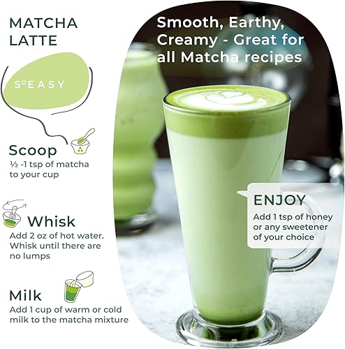 Miniatura 9 de Aprika Life - Paquete de batidor de matcha japonés de 3.53 onzas + té verde matcha orgánico en polvo + batidor (Chasen)