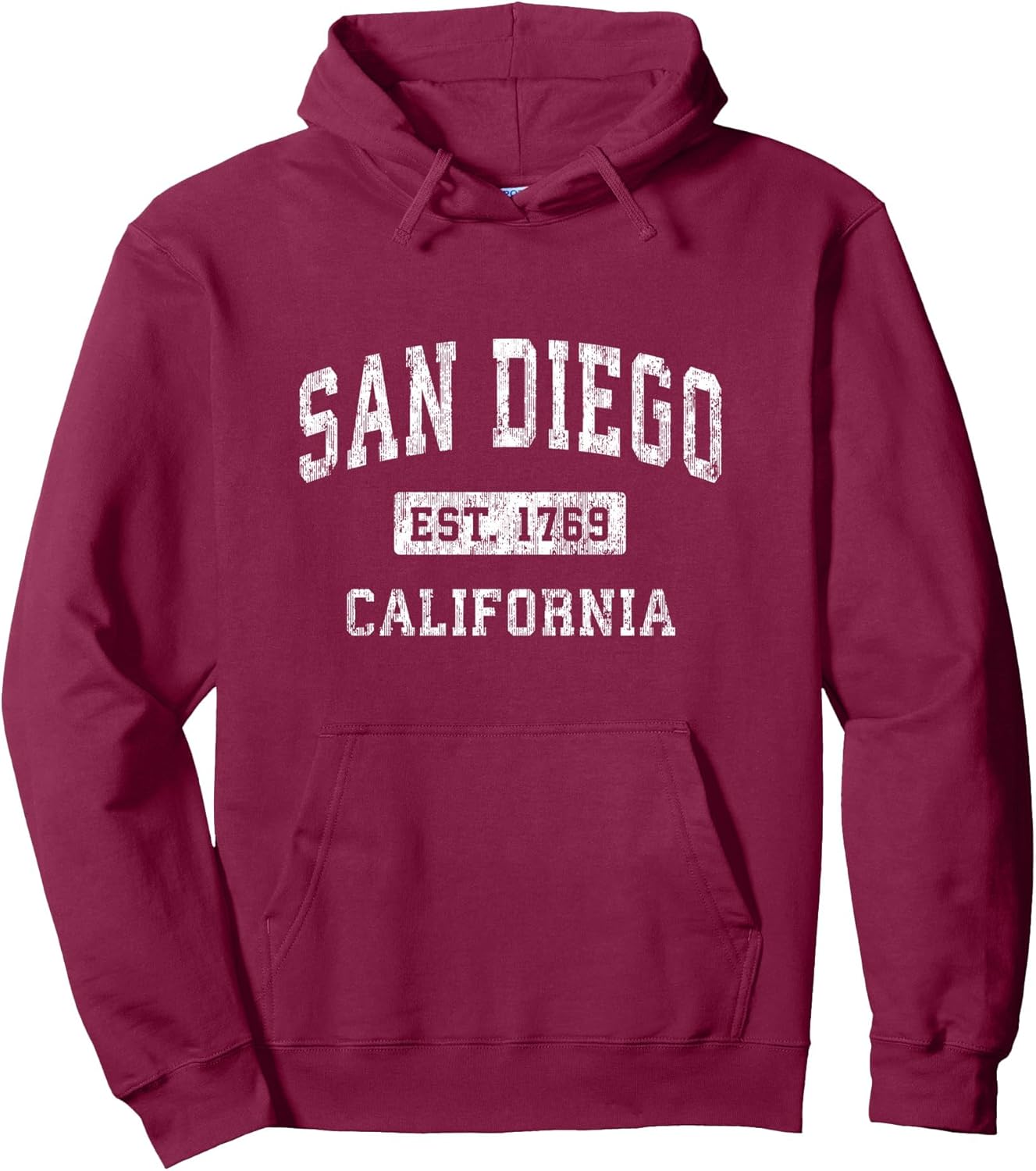 San Diego California CA Vintage Established Sports Design Pullover Hoodie