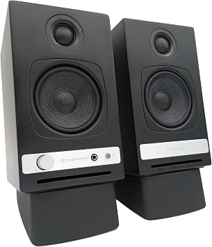 Audioengine A2 HD HD3 Black Powered Bluetooth Desktop Speakers and DS1 Stands
