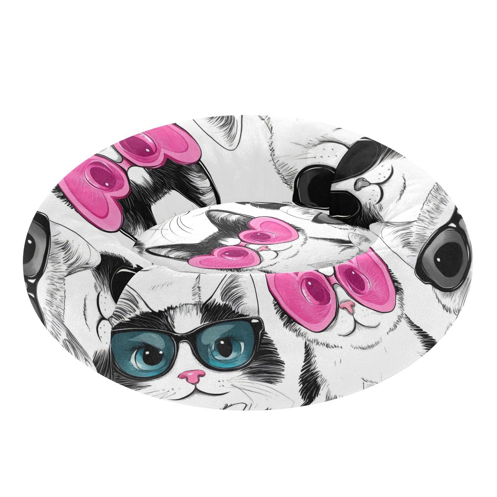 Lit orthopédique pour chien taille moyenne panier noir et blanc