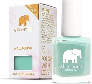 ella+mila Nail Polish, Mommy Collection - Don't be Blue - Quick Dry Nail Polish - Long-Lasting & Chip-Resistant (0.45 fl oz each)