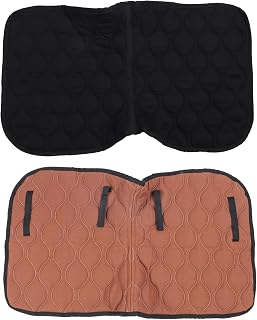 Respicefinem Mantilla para Silla de Montar para Caballos, Transpirable, cómoda y Profesional, Equipo de Montar para Entrenamiento de Salto, café y Negro
