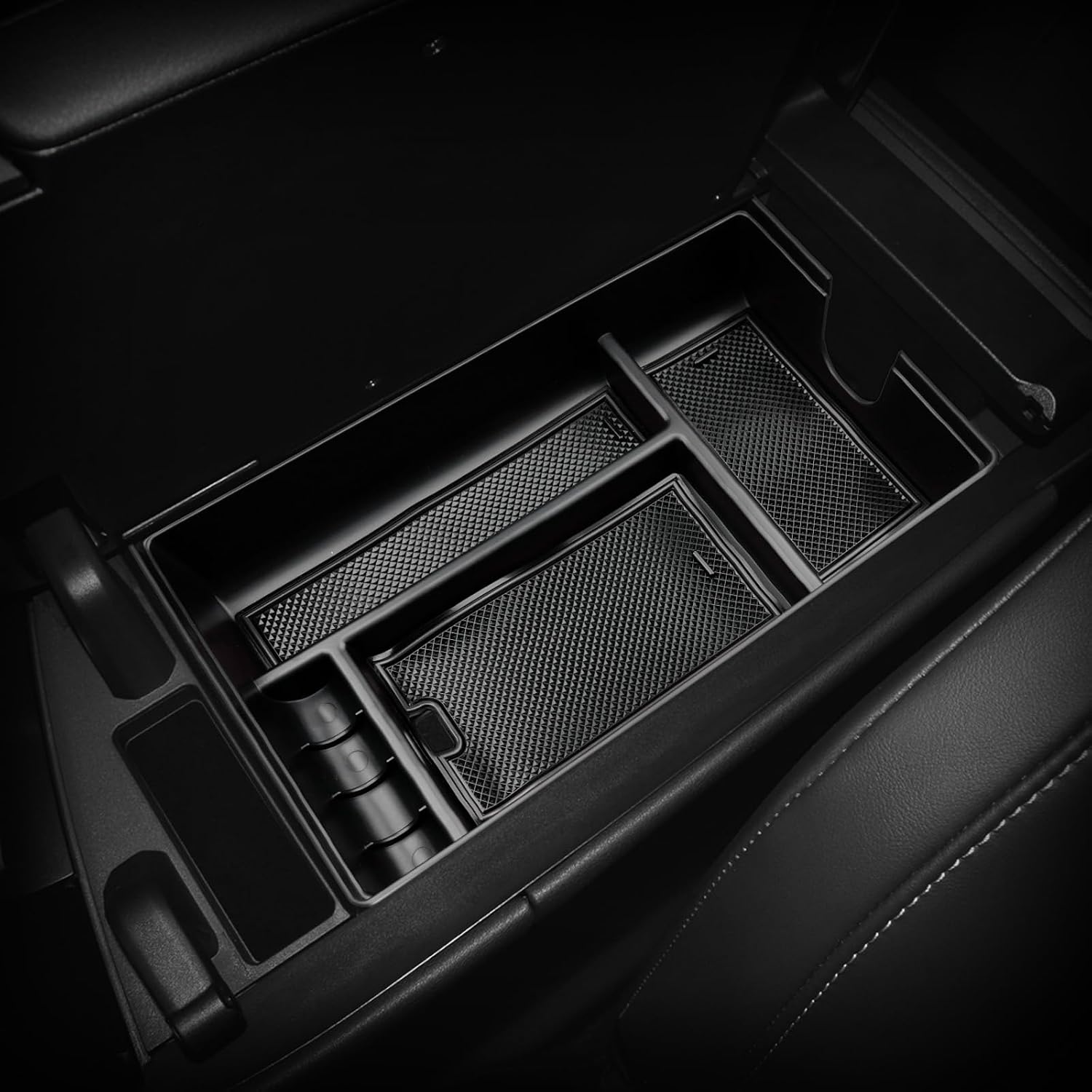 LUWU 2-Pack 2025 2026 Lexus RX350 Accessories for 2023 2024 2025 2026 Lexus RX350/RX450/RX500 Center Console Organizer Armrest Storage Box Dash Tray Secondary Insert Tray ABS Material Black image 5