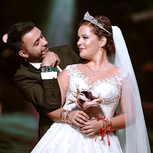 Miniatura 6 de Kit de banda de despedida de soltera + corona de novia, CIEHER para decoración de despedida de soltera, oro rosa, decoración de despedida de