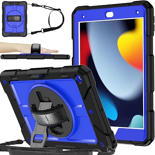 Miniatura 10 de Funda BMOUO para iPad de 9ª/8ª/7ª Generación de 10.2", con Soporte Giratório 360 Anti-choque, Correa para Hombro y Mano, Funda para iPad de 9ª/8ª/7ª