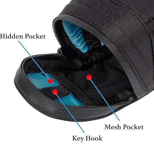 Miniatura 4 de Roswheel Race Series 131432 - Bolsa de sillín ultraligera para bicicleta debajo del asiento, paquete de cuña para bicicleta de carretera, 0,6 litros