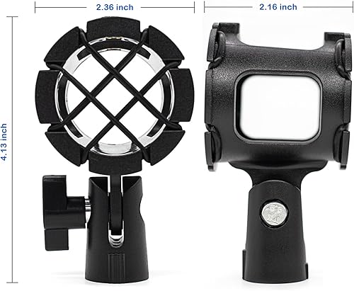 Miniatura 3 de Soporte universal clip antivibraciones para micrófono Eggsnow AKG D230, Senheisser ME66, Rode NTG-2, NTG-1, Audio-Technica AT-875R
