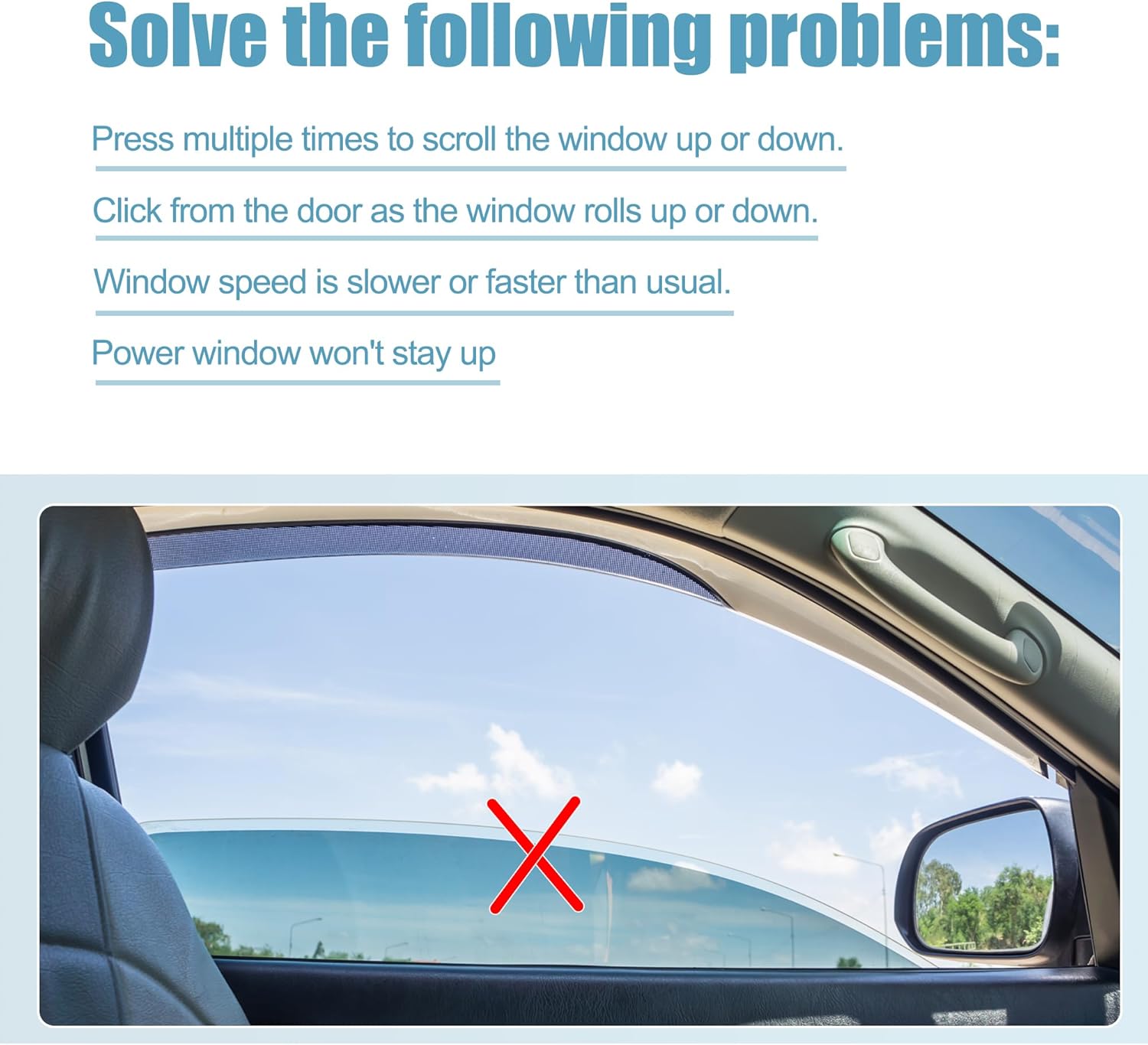 ACROPIX Front Right Passenger Side Power Window Lift Motor Fit for Toyota Camry - Pack of 1 Black