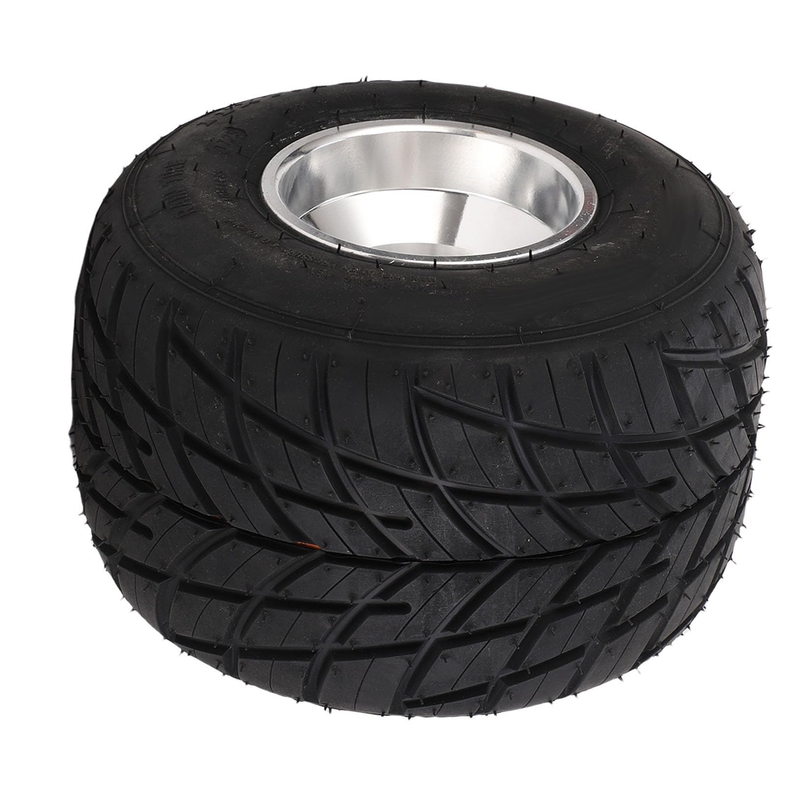 Luocute Opona Gokartowa 11x7.10-5 z obręczą, Opona Tylnego Koła Bezdętkowego do Wózka ATV UTV z obręczą ze Stopu Aluminium