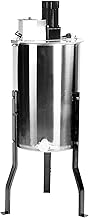 VIVO Electric Honey Extractor 3 Frame Rack, Food Grade Stainless Steel Honey Processing Equipment, Powered Honeycomb Drum Spinner with Transparent Lid, BEE-V003E
