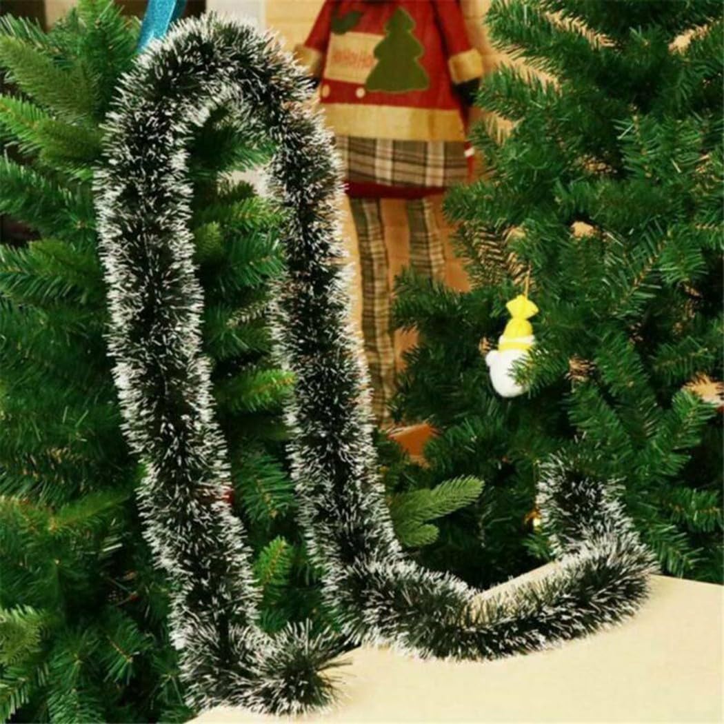 Guirnalda de espumillón para Navidad, Guirnalda navideña de 5 uds 2M con oropel Grueso,