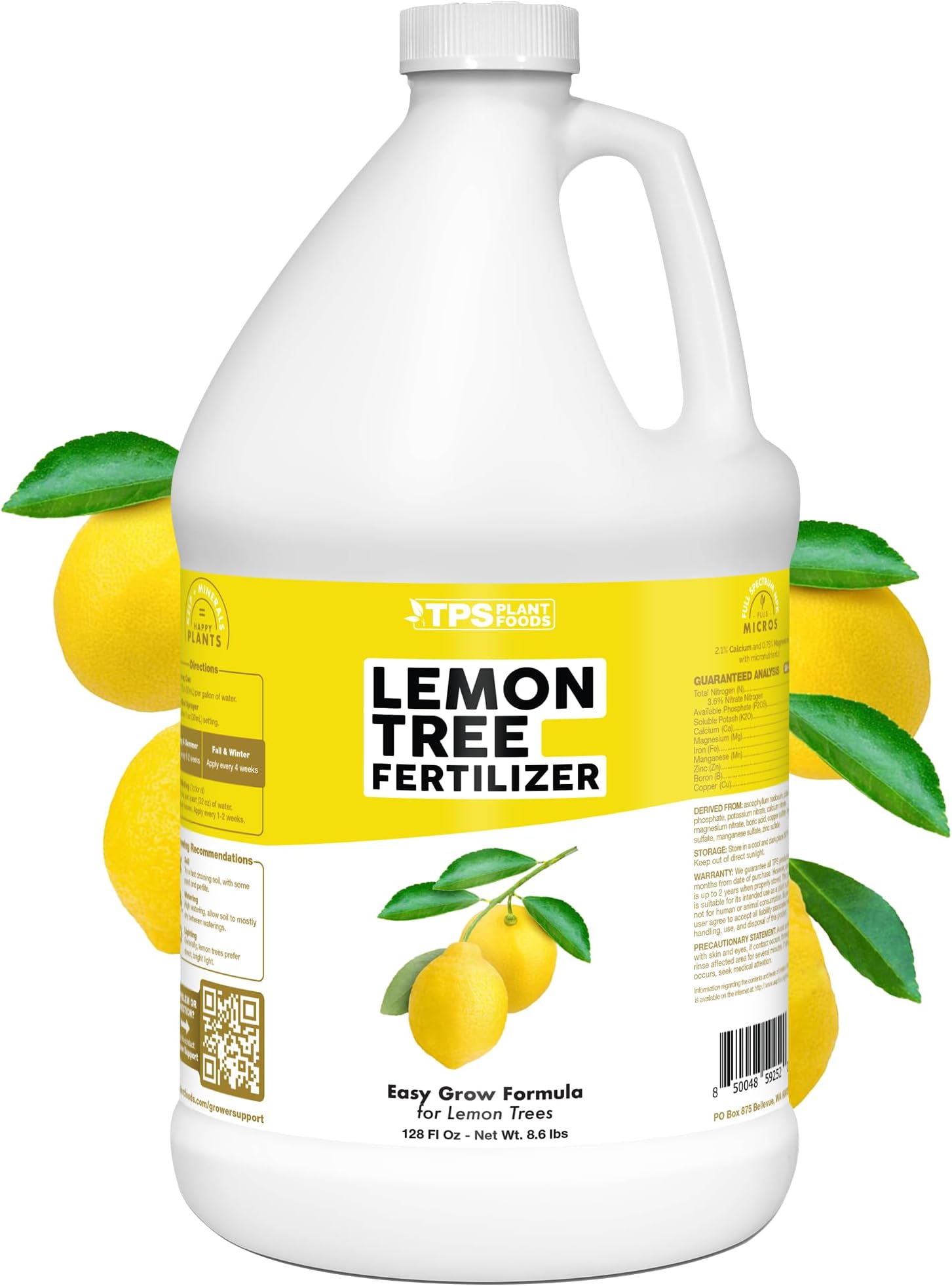 Lemon Tree Fertilizer – Liquid Plant Food for More Fruit, Better Flowering & Stronger Root Development, 1 Gallon