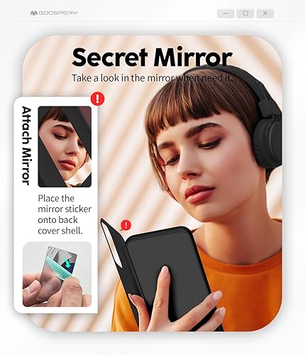 Miniatura 701 de GOOSPERY Parachoques magnético para puerta compatible con Galaxy S23, tarjetero tipo cartera, cierre automático, protección de doble capa resistente