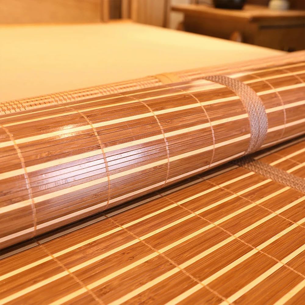 Tapis rafraîchissant en Bambou pour l'été, Matelas Pliable en Soie glacée, Double Usage, Double Face, pour dortoir d'étudiants