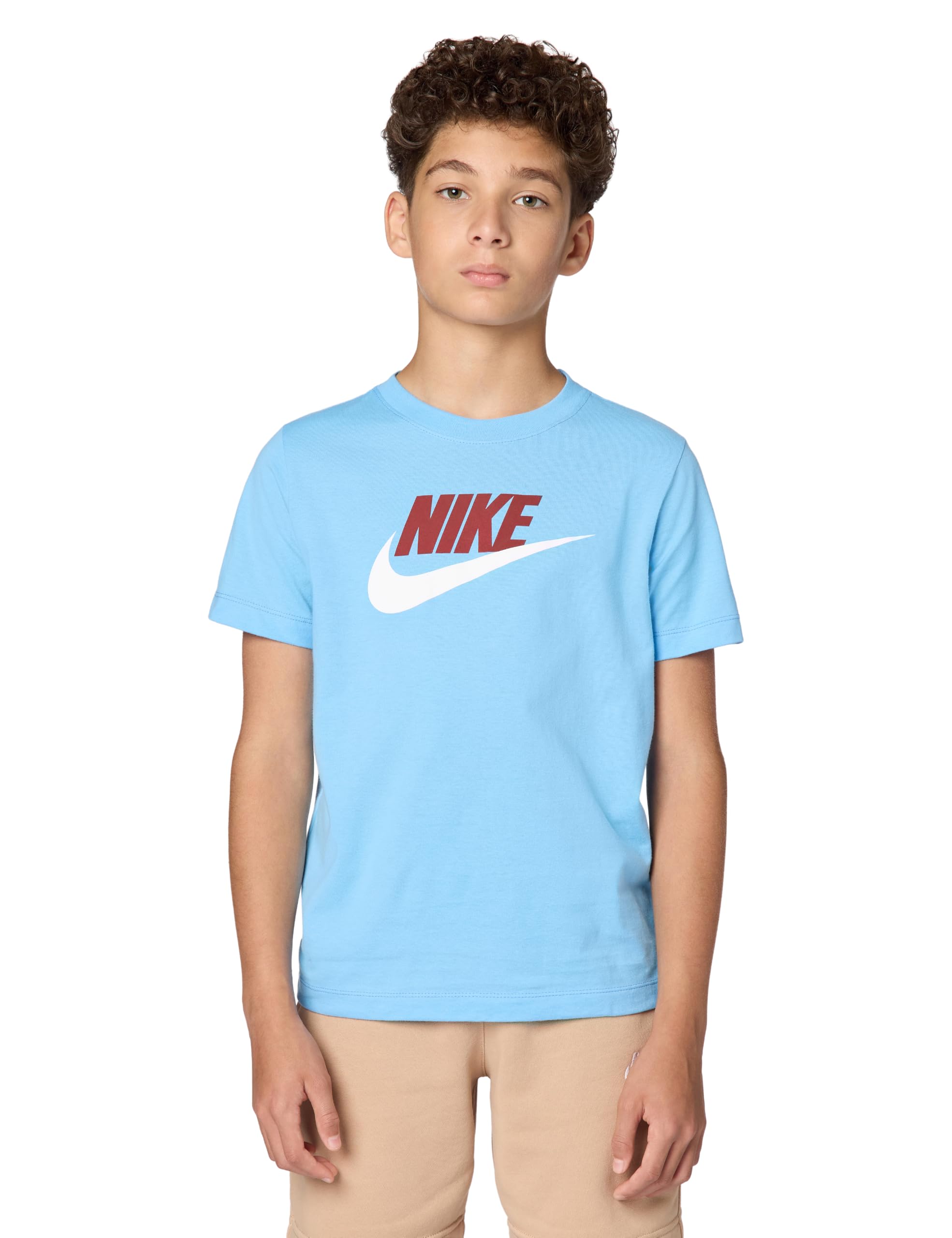 Unisex Big Kids' Sportswear Club T-Shirt (Large Swoosh Logo) - Boys and Girls