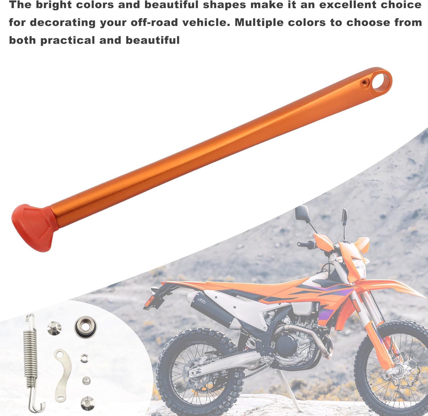 PowerMotor Motorcycle Kickstand Foot Side Support Parking,Kickstand Side Stand Spring Kit For EXC EXCF XC XCF XCW XCFW 125 200 250 300 350 450 500 530 2017-2022-Orange