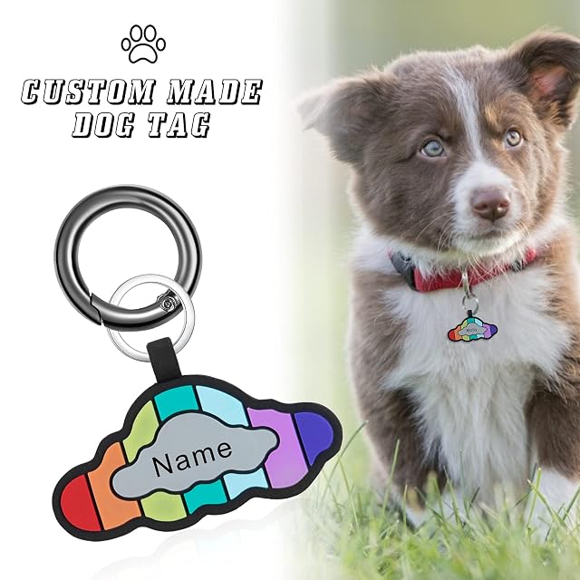 Foto 4 de 8 de jewelora Versión mejorada Escultura Placas de identificación para perros personalizar Etiquetas de ID…