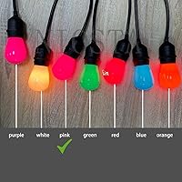 Vista 7 de 15 bombillas de repuesto S14, rosa cerámica, incandescente de 11 W, base mediana E26