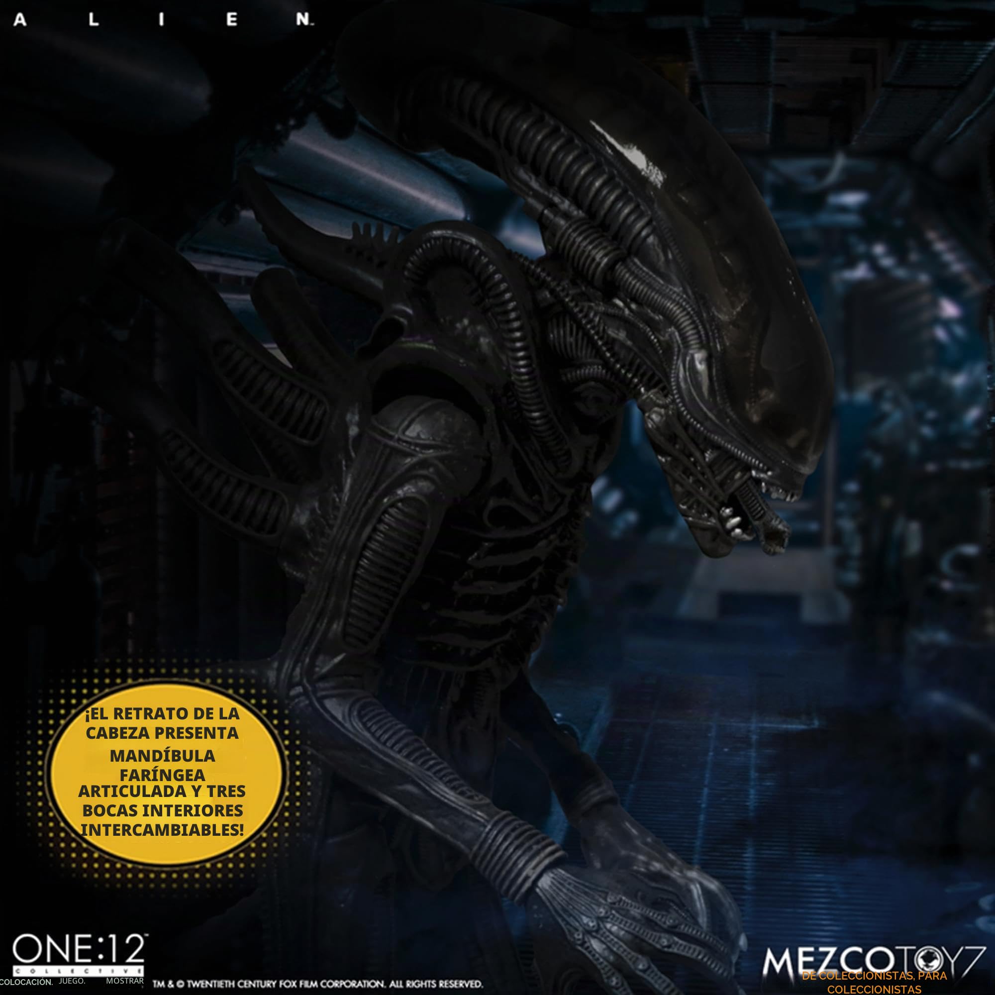 Mezco Alien One:12 Collective Deluxe Figura de acción Alien Multicolor, 100% plástico