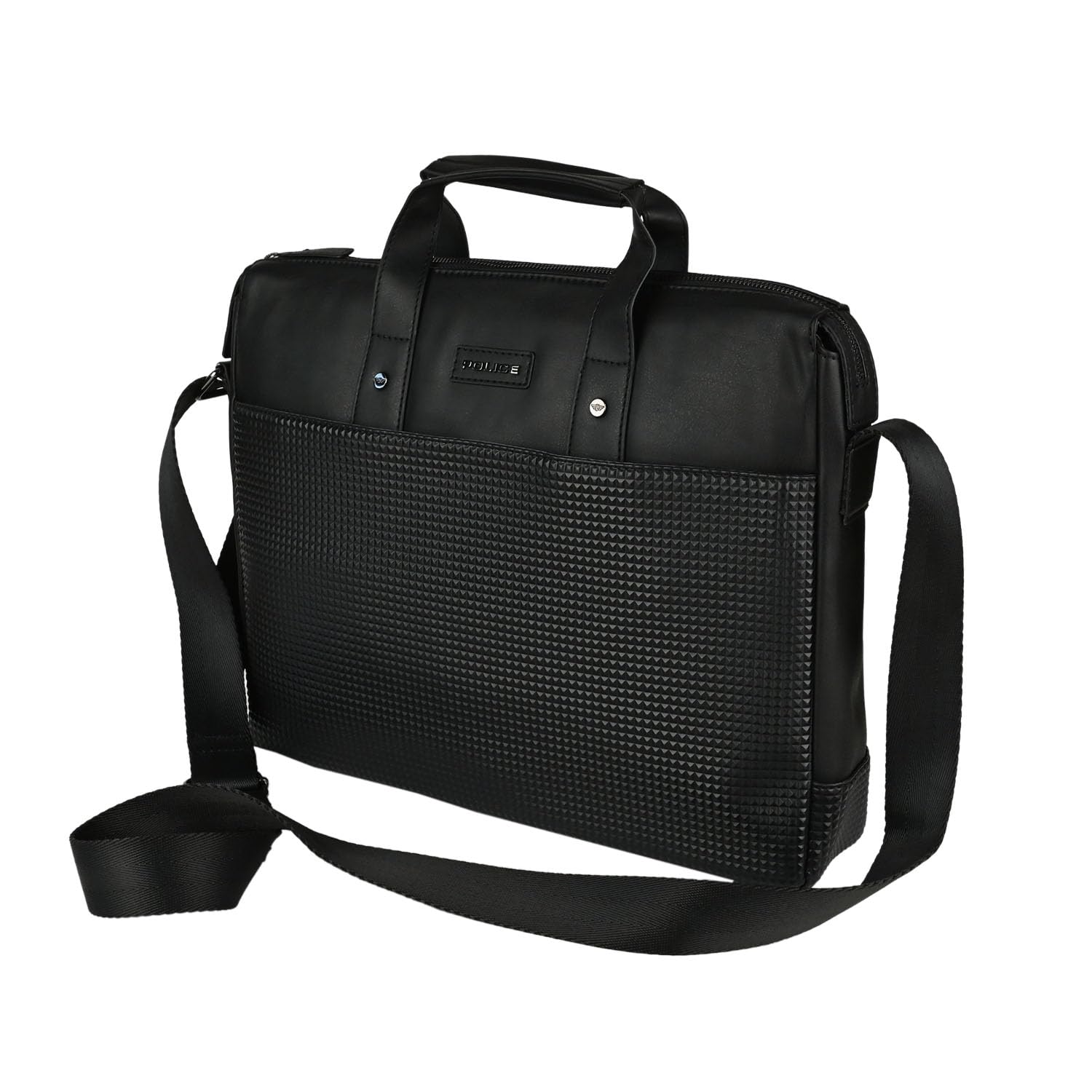 Police Borsa Lavoro Uomo Nera, in PU, Tracolla Porta PC, Messenger Portadocumenti, Ufficio, Università, Ventiquattrore Business