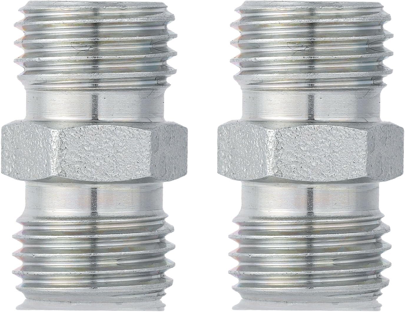 2pcs M14 to M16 Hydraulic Adapter Fittings, Carbon Steel Threaded Connector