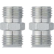 2pcs M14 to M14 Hydraulic Adapter Fittings | Carbon Steel Hydraulic Hose Suitable for Most Mini Excavators