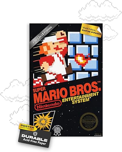 Pyramid America Póster de Super Mario – Funda de juego de Mario Bros – Póster impreso de 11 x 17 pulgadas, arte de pared, ideal para decoración del