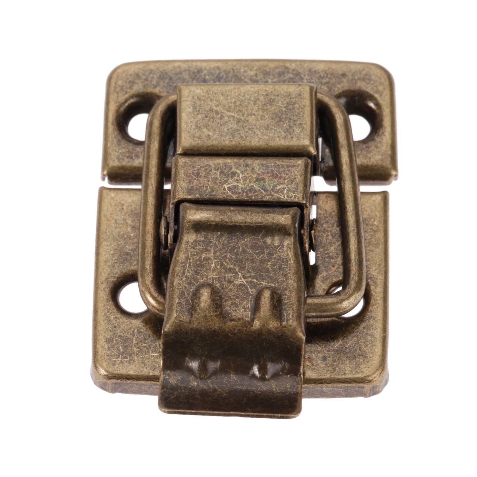 SFJSFIMQ Latch Lock Metal Lock Hasp Antique Bronze Latch Clasp Toggle BuckleJewelry Box Case Furniture Hardware Suitcase w/Screws