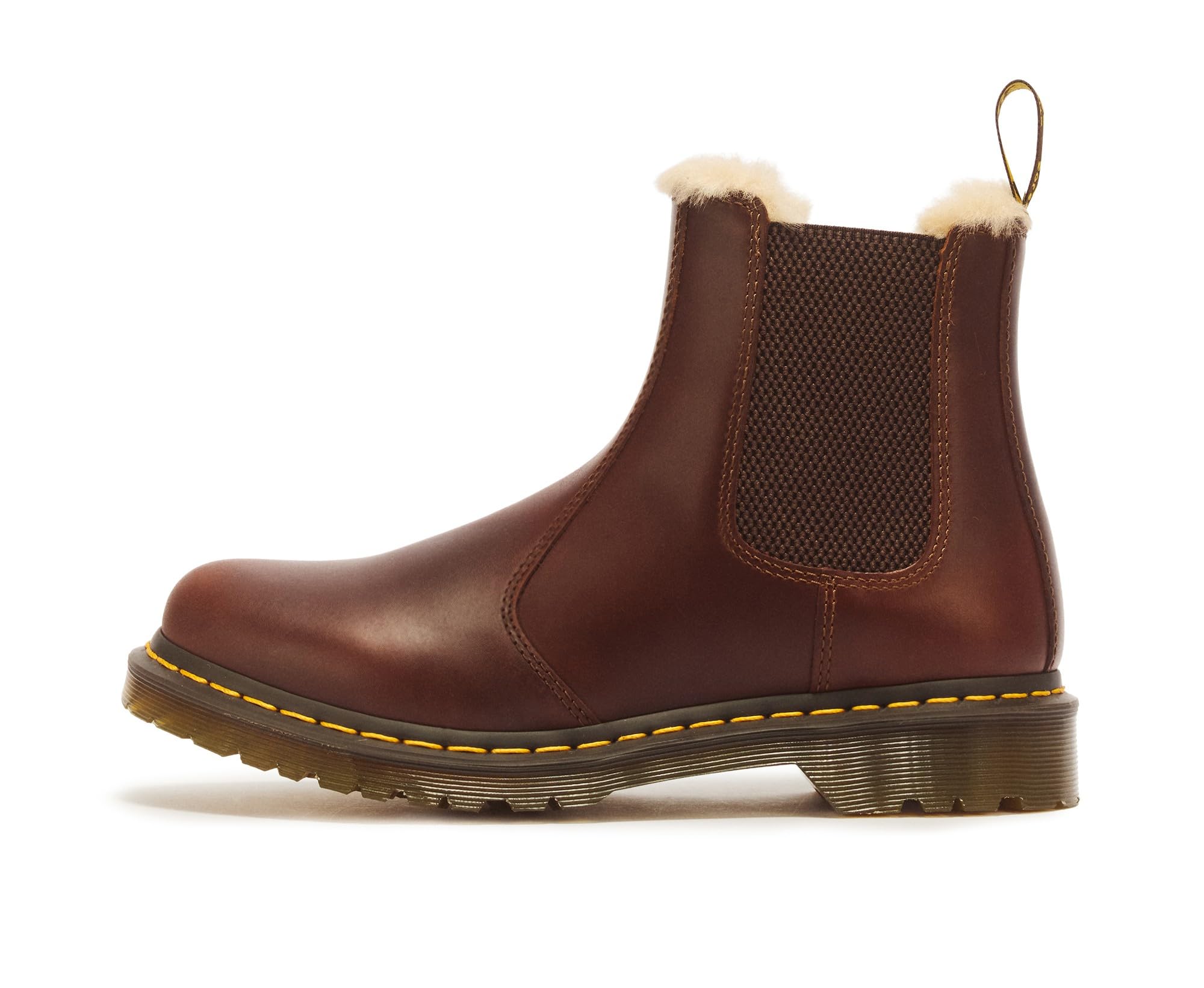 Dr. Martens Brown 2976 Leonore Faux Fur Lined Chelsea Boots Women's Size 3 