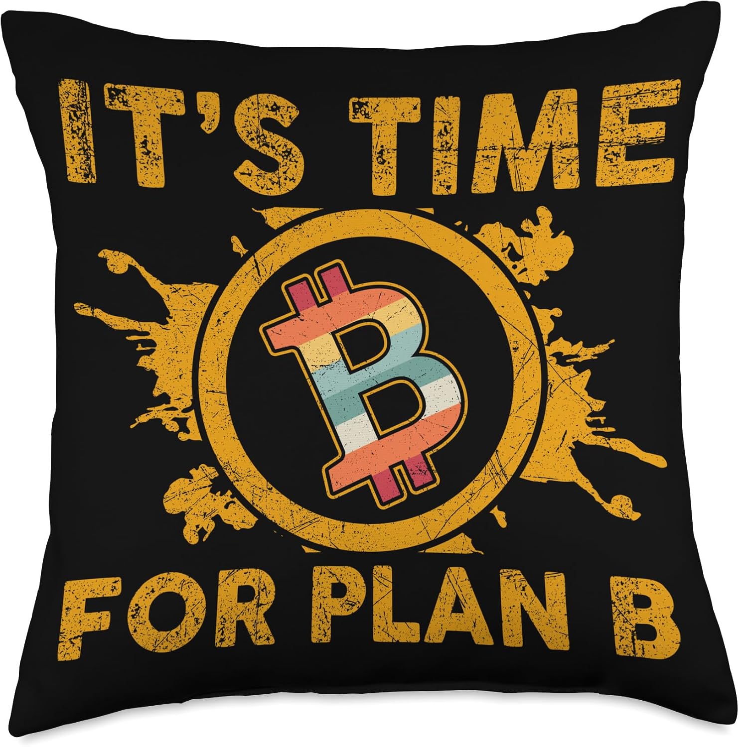 Crypto Trading Altcoins Blockchain Wallet BTC Bitcoin Mining Hardware Blockchain Trading Bullish Halving Throw Pillow, 18×18, Multicolor