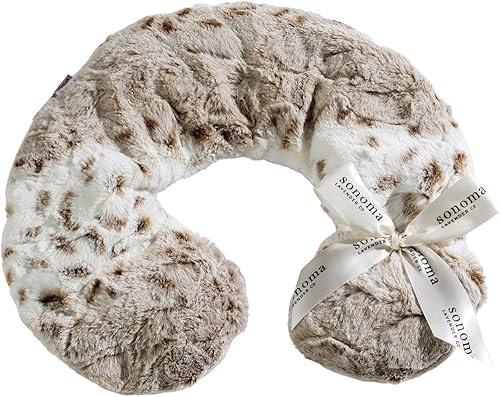 Sonoma Lavender Almohada de cuello calentablerefrigerable de lavanda de lujo, apta para microondas para cuello y hombros con fundas extraíbles