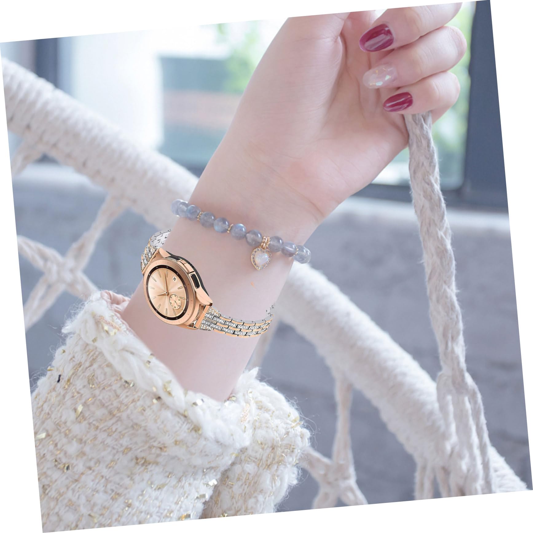 Gatuida 3 Uds Correa De Reloj 4 Accesorios Relojes Reutilizables Encantos Correa De Reloj Brillante Relojes De Mujer Para Mujer Correa De Reloj De Acero Inoxidable Cinturón Flash
