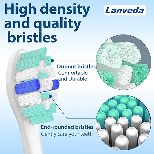 Miniatura 4 de Paquete de 12 cabezales de repuesto para cepillos de dientes Philips Sonicare 4100 6100, cabezales de repuesto C1 C2 para cepillo de dientes