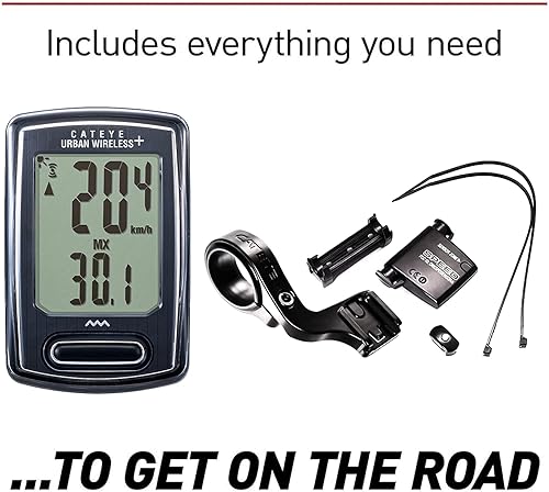 Miniatura 6 de CATEYE Urban Wireless Bike Computer  Analog Speedometer & Odometer with Calorie Tracking, FlexTight Mount, Auto StartStop, Programmable Odometer &