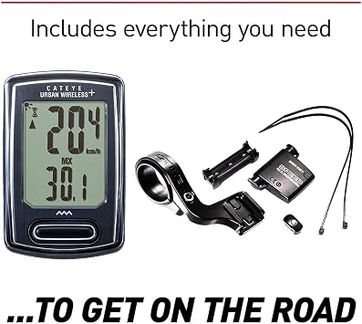 CATEYE Urban Wireless Bike Computer Analog Speedometer & Odometer with Calorie Tracking, FlexTightTM Mount, Auto Start/Stop, Programmable Odometer & Easy Setup for All Bikes