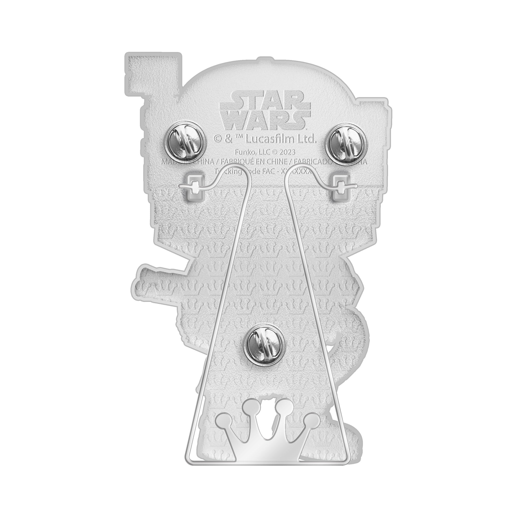 Funko Pop! Duża emaliowana przypinka Star Wars: Heavy Armor Mando - Mandalorian - Star Wars: Mandalorian Emaliowane przypinki - Śliczna broszka kolekcjonerska - na plecaki i torby - Pomysł na prezent