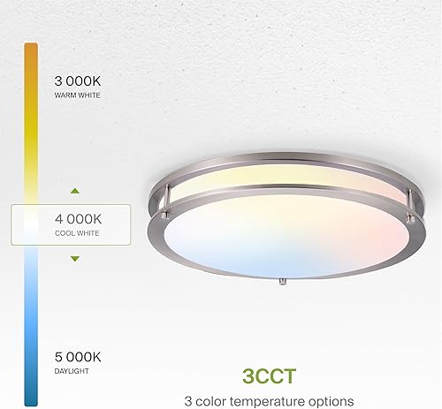 Miniatura 5 de ASD LED Lámpara de techo de montaje empotrado redonda de 18", luminaria cerca del techo  3CCT, regulable, Energy Star, ETL  28W 2250LM 3000-5000K
