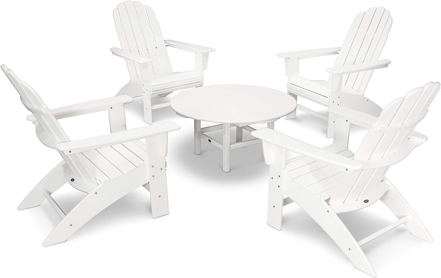 POLYWOOD Vineyard 5-Piece Oversized Adirondack Chair Conversation Set