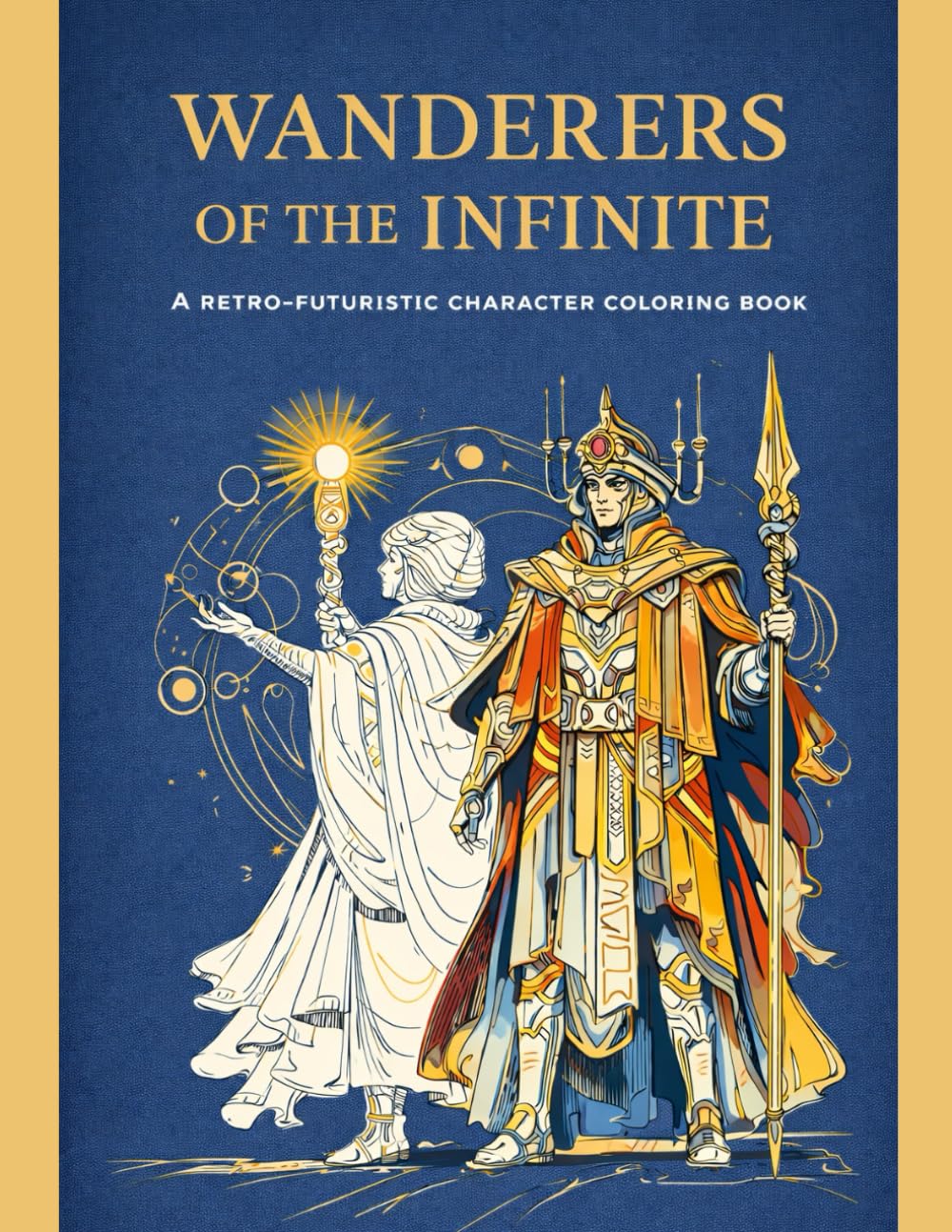 Wanderers of the Infinite: A Retro-Futuristic Character Coloring Book (The Inner Realms Collection)