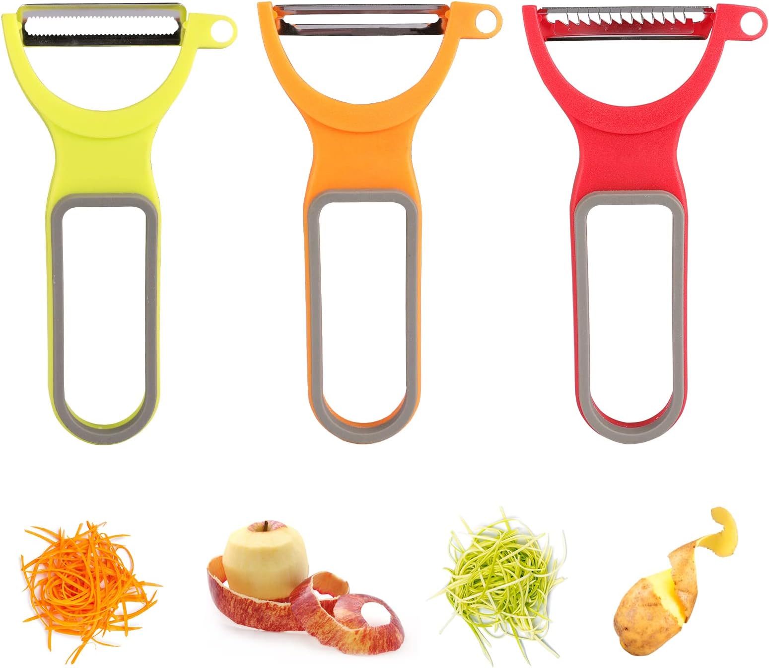 3 Pack Peelers Set for Serrated and Julienne Peeler Vegetable Peeler Potato Peeler