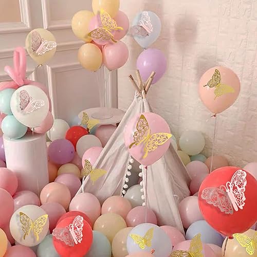 Miniatura 6 de Decoración de pared de mariposa 3D, mariposas, bricolaje, calcomanías de arte de pared para dormitorio, guardería, decoración extraíble, murales de