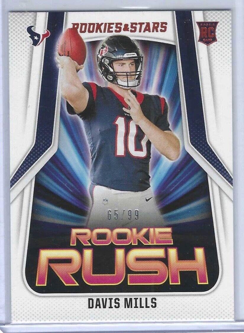 Davis Mills 2021 Panini Rookies And Stars Orange Foil Rookie Rush Rc #d 65/99 - Football Cards