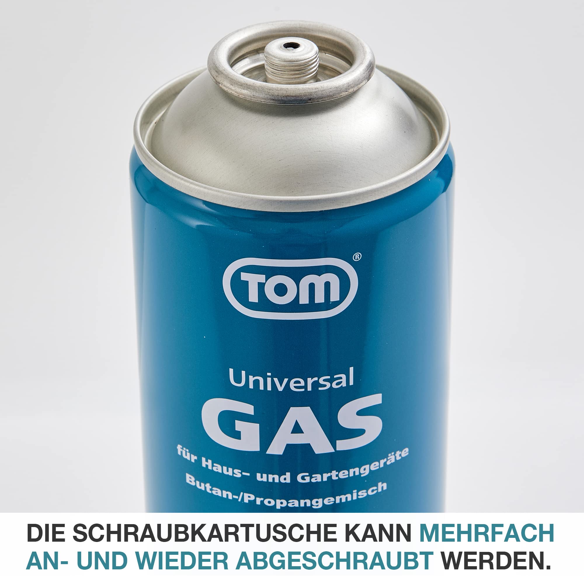 TOM 2 x, 4 x oder 8 x 330 g Universalgas Kartuschen mit Schraubgewinde 600 ml – Propan/Butan Gas Kartuschen LG-600 sind ideal für Unkrautbrenner, Abflämmgerät, Lötbrenner, Gaslampe & Co.