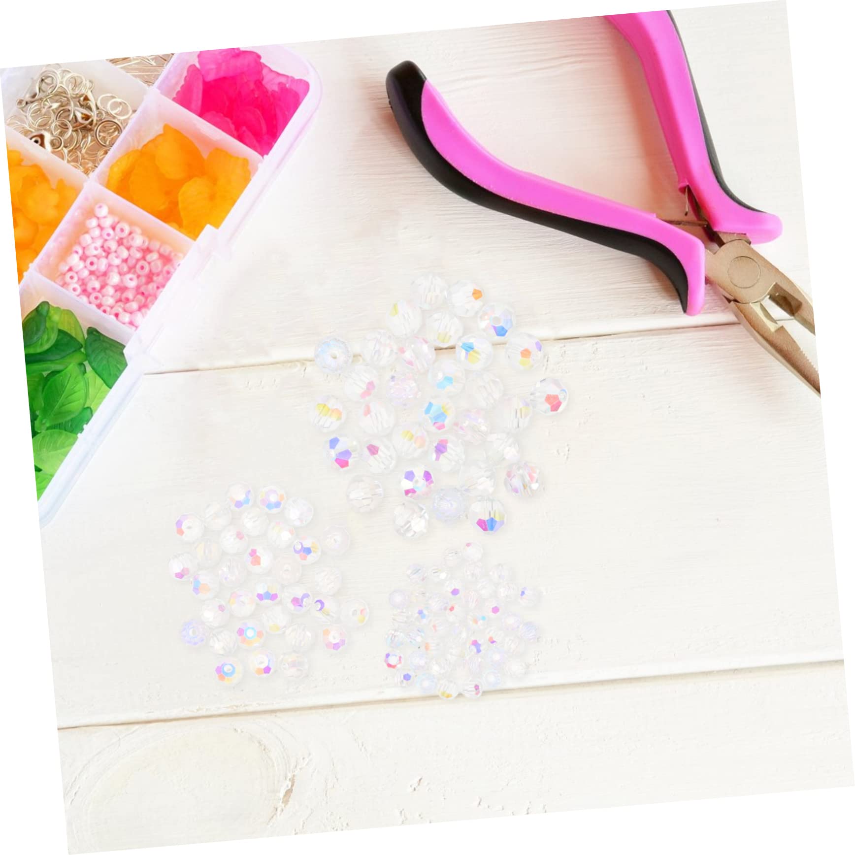 600piezas Cuentas De Vidrio Ab Para Kit De Fabricación De Pulseras Cuentas Facetadas Accesorios Para Joyería Brillantes y Resistentes