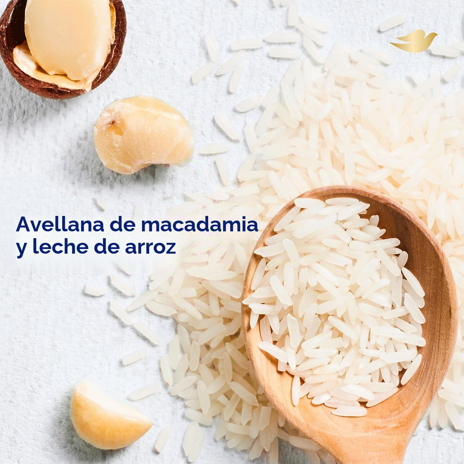 Dove Exfoliante Exfoliante de Ducha con Macadamia y Leche de Arroz 225 ml