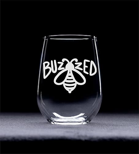 Miniatura 2 de Buzzed Bee Stemless Wine Glass 17 oz - 1 Piece - Bee Themed Gift for Men and Women