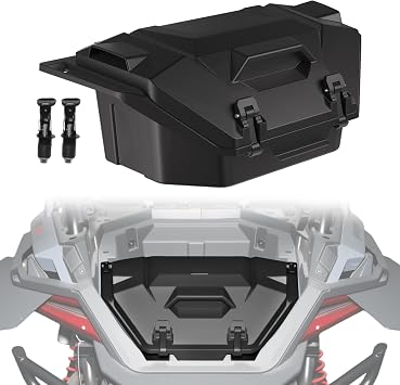 36QT UTV Rear Cargo Box for Polaris RZR Pro R, Water Resistant Dust Free Rear Bed Tool Storage Box with 2 Lockable Latches for Polaris RZR Pro R 4 2022-2025 Accessories, Replace OEM #2884236