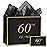 momoake 60th Birthday Gift Bag with Card and Tissue Paper for Men Women, 1965 60 Year Old 13 Elegant Black Gold Anniversary Keepsake Party Present Shopping Paper Bags for Gifts Wrapping