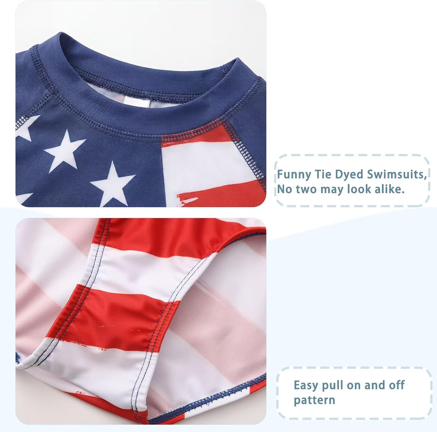 Girls Long Sleeve Rash Guard Set Tie Dye Bathing Suits Two Piece Swimsuits for Kids Swim Shirts 3-16 Years